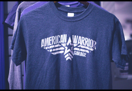 American Warrior Garage Basic T heather grey